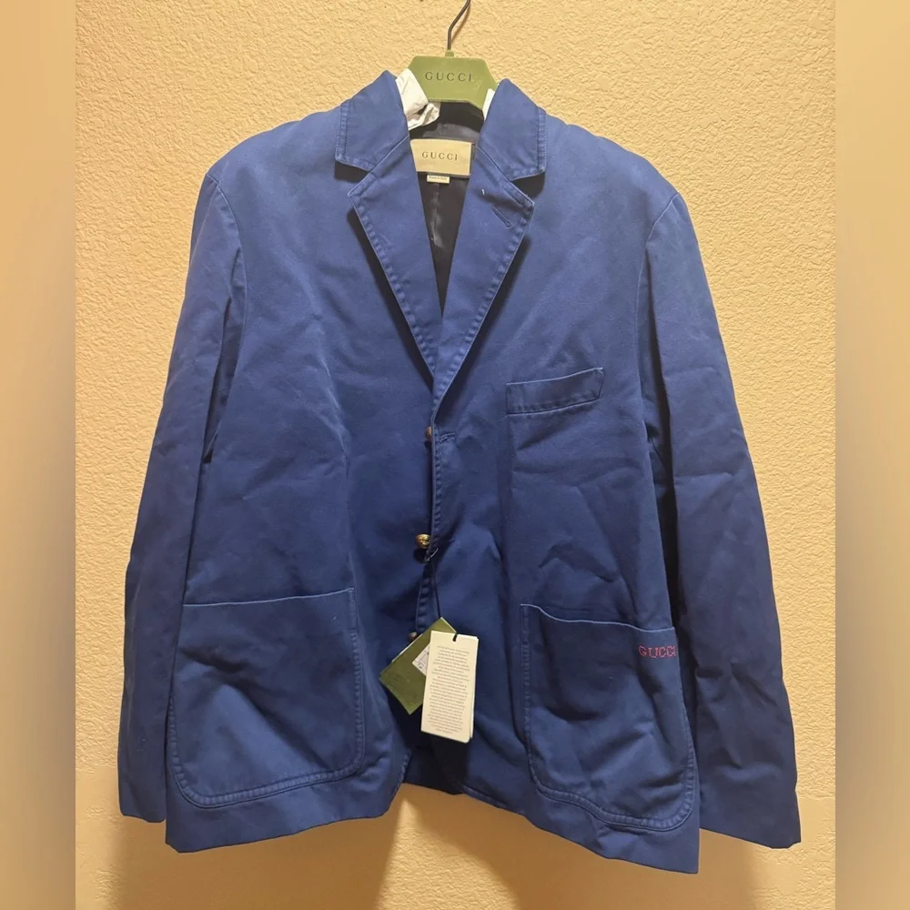 New Authentic Gucci Blazer Navy Size 48 / Fits Like a US 42